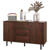 Retro Sideboard Kitchen Buffet Cabinet with Cabinets Drawers Coffee Bar Table Rustic Brown