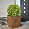 Garden Planter Brown Weathering Steel Medium Decorative Inlays