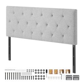 Headboard, Full Size Headboard with Adjustable Height, Comfortable Diamond Tufted for Full Size Bed, W 56.3 x H(35.6-47.4)inches, Ideal for Bedroom