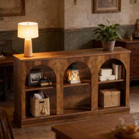 Console Table, Farmhouse Entryway Table with 3 Tier Storage