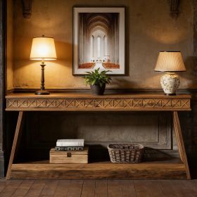 Sofa Table, Farmhouse Console Table Entryway Table with Storage