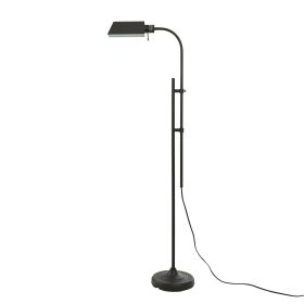 51.5'/72' Modern Adjustable Oil-Rubbed Bronze Pharmacy Floor Lamp with Shade