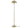 62" Modern Pull-chain Brass Floor Lamp with Brass Dome Shade