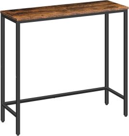 Console Table, 29.5" Small Entryway Table, Thin Sofa Side Display Table, for Hallway, Bedroom, Living Room, Foyer, Rustic Brown