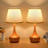 2-piece set of three level dimming small table lamp pink bedside lamp for children's rooms/offices/living rooms (including LED bulbs)