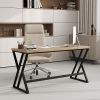 59 Inch Computer Desk with Heavy-duty Metal Frame and Crossbar