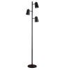 62.2 Inch LED Floor Lamp with 3 Adjustable Lights, Matte Black Finish