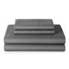 4-Piece 100% Cotton 400 Thread Count Grey Performance Sheet Set, King