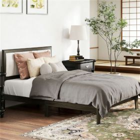Full bed frame with headboard, platform bed frame,