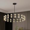 36 Inches Luxury Chandeliers Crystal Living Room Decorative Lights Simple Modern Dining Room LED Lighting