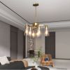 6-Light Gold Chandeliers for Dining Room, Modern Kitchen Island Light Fixtures Over Table