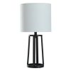 Modern Matte Black Table Lamp with Classic Drum Shade