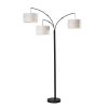 Matte Black 3 Head Arc Floor Lamp, Modern, Adult Office, Young Adult Dorm