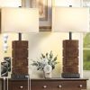 Farmhouse Table Lamps for Living Room Set of 2