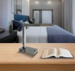 Modern LED Desk Lamp with USB & Power Outlet