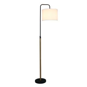 Arc Floor Lamp with Cylinder Shade, Curved Standing Light for Living Room, Bedroom Reading Corner & Office Illumination