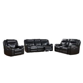A Power Reclining Sectional (Sofa) set, which includes a (single)recliner chair, a loveseat, and a three-seater sofa