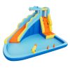 Inflatable Bounce House, 11.6 x 13.1 x 7.7 ft Inflatable Bounce House Water Slide, Bouncer Castle with Bounces Zone, Climbing Wall
