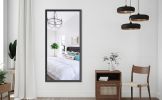 60"x30" Oversized Modern Rectangle Bathroom Mirror with Balck Frame Decorative Large Wall Mirrors for Bathroom Living Room Bedroom Vertical or Horizon