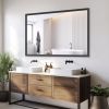 60"x40" Oversized Modern Rectangle Bathroom Mirror with Balck Frame Decorative Large Wall Mirrors for Bathroom Living Room Bedroom Vertical or Horizon