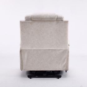 Power Lift Recliner Chair Sofa with Massage and Heat for Big and Tall Elderly,Infinite Positions,Single Motor,Cup Holders,and USB Ports