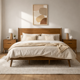 Cohron Solid Wood Platform Bed (KING BED)
