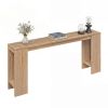 71" Long Farmhouse Console Table, Narrow Entryway Table with Bottom Storage Shelf