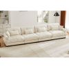 Super Comfort Oversized Modular Velvet Sectional Sofa Couch with Movable Ottoman,Corner Sectional with Bolstered Armrests, Deep Seat Cloud Couch