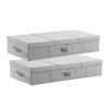 VEVOR Under Bed Storage with Lids, 31.7 x 15.9 x 6.1 Inch, 48L Large Underbed Clothes Storage Containers