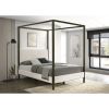 Mellie Vanilla Upholstered Queen Canopy Bed