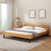 PINE WOOD BED FRAME KING SIZE,NATURAL & BLACK COLOR