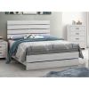 Geary Coastal White Eastern King Panel Bed