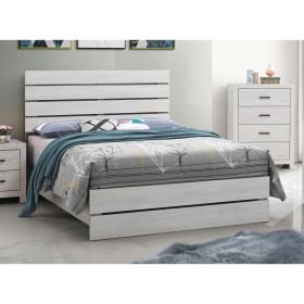 Geary Coastal White Eastern King Panel Bed