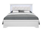 SHAKER WHITE KING BED WITH LED