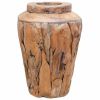 Decoration Vase Natural wood Solid Teak Wood 15.7x23.6 in