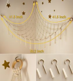Animal Storage Hammock or Net Corner - Large Toy Hammock Net for Stuffed Animals Room Decor - Cute Stuff Animal Organizer Plush Holder - Kids Baby Nur