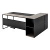 VEVOR L-Shaped Executive Desk, Large Modern Office Table with Drawers & Storage Cabinet, Heavy Duty Wooden Executive Table with CPU Stand