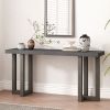 U_STYLE Geometric Design Console Table with Solid Pine Legs,Suitable for Entryway, Hallway, Living Room, Bedroom