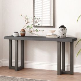 U_STYLE Geometric Design Console Table with Solid Pine Legs,Suitable for Entryway, Hallway, Living Room, Bedroom