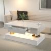 16.93IN High LED Coffee Table,Modern Coffee Table for Living Room,Living Room Tables,Large Living Room Furniture,LED Lights