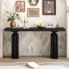 U_STYLE Chic, Elegant and Luxurious Acacia Veneer Console Table,Suitable for Entryway, Hallway, Living Room, Foyer, Corridor