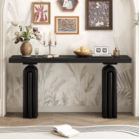 U_STYLE Chic, Elegant and Luxurious Acacia Veneer Console Table,Suitable for Entryway, Hallway, Living Room, Foyer, Corridor