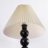 Mid Century Modern Wood Large Floor Lamp with Pleated Lampshade 65"H Classic modern lighting for living rooms and bedrooms