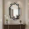 Decorative Mirror for Wall Modern Bathroom Wall Mirror, Luxury Vanity Mirror, Crystal Crush Diamond Mirror for Living Room,Bedroom,Entryway