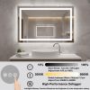 28"*36"LED Bathroom Mirror,Front-Lit and Back-Lit, Stepless Dimmable, 3 Colors CRI90+, Brightness Memory, Shatter-Proof,Anti-fog LED Vanity Mirror