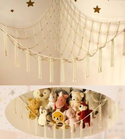 Stuffed Animal Storage Hammock or Net Corner - Large Toy Hammock Net for Stuffed Animals Room Decor - Cute Stuff Animal Organizer Plush Holder - Kids