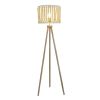Reading Floor Lamp, Standing Light for Living Room Chair, Bedside & Study Area, Brillo Three Legged Floor Lamp Natural 110V