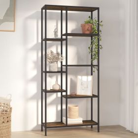 Book Shelf Dark brown and black Engineered wood and steel