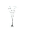 61.5" In 16-Light Acrylic Globe Aluminun Led Chrysanthe Silver Chrome Metal Floor Lamp
