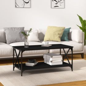Coffee Table Black Engineered wood 39.4x19.7x17.7 in